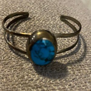 Beautiful Turquoise cuff signed and stamped 925